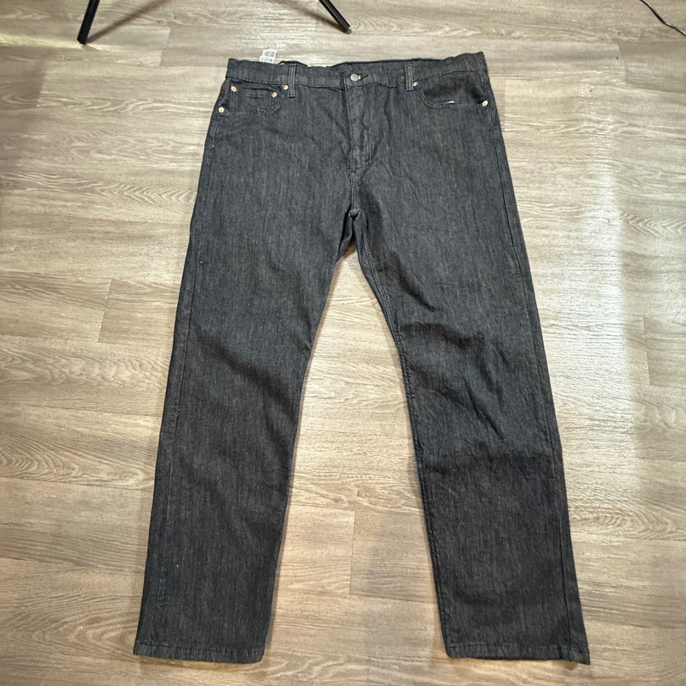 Levis 502 Taper Mens Jeans 44x32 Dark Indigo Stretch Flex Eco Performance Denim